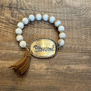 Blessed Beaded Bracelet with Tassel